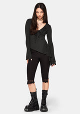 Kayla Stripe Frill Jersey Top