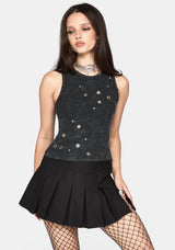 Cassiana Ribbed Eyelet Vest