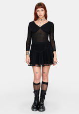 Verity Mesh V Neck Top