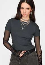 Lexie Ribbed Short Sleeve Buckle Top