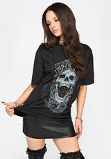 Requiem Veil Lace Oversized T-Shirt