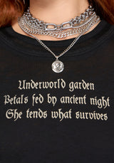Ancient Langarm Burnout Graphic T-Hemd