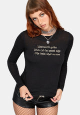 Ancient Langarm Burnout Graphic T-Hemd