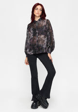 Iskara Printed Chiffon Shirt
