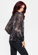 Iskara Printed Chiffon Shirt