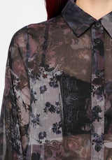 Iskara Printed Chiffon Shirt