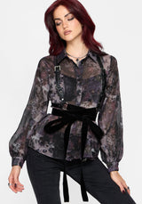 Iskara Printed Chiffon Shirt