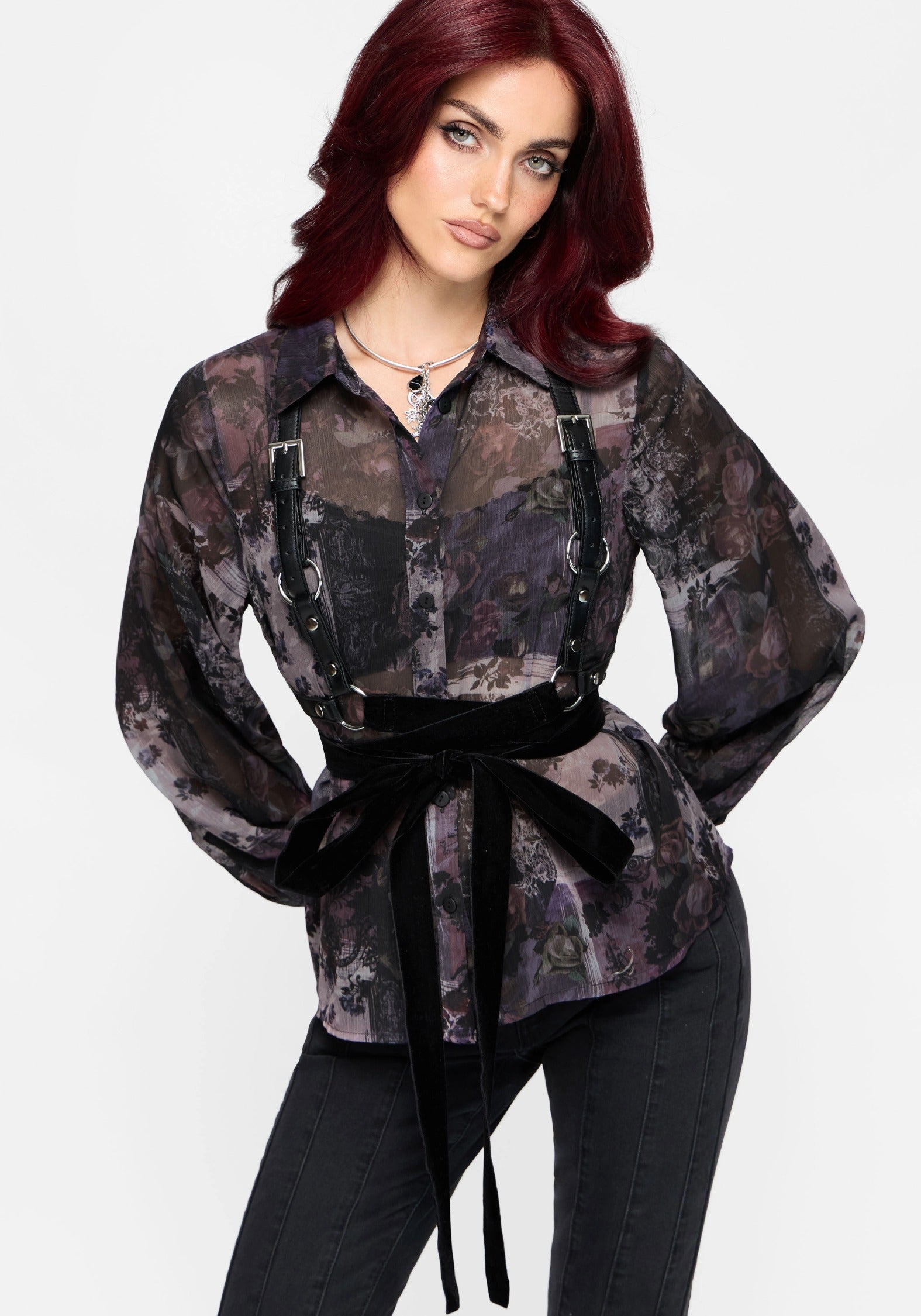 Iskara Printed Chiffon Shirt