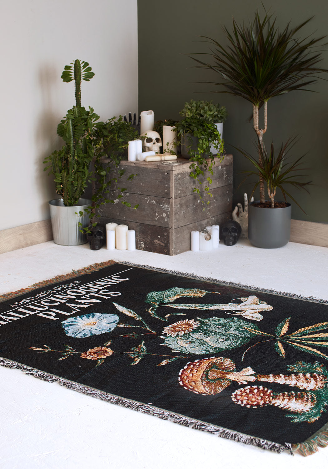 Plants Woven Blanket
