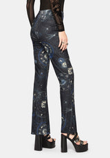 Elise Celestial Velour Split Hem Flare