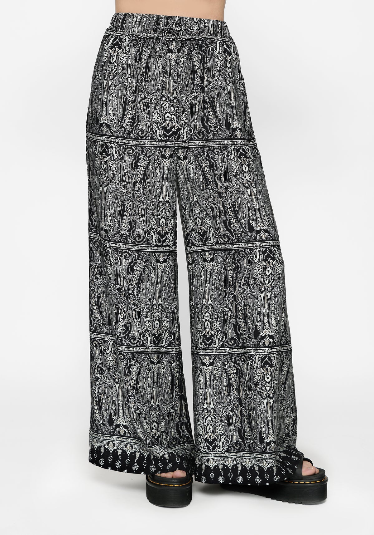 Zelira Paisley Print Palazzo Pant