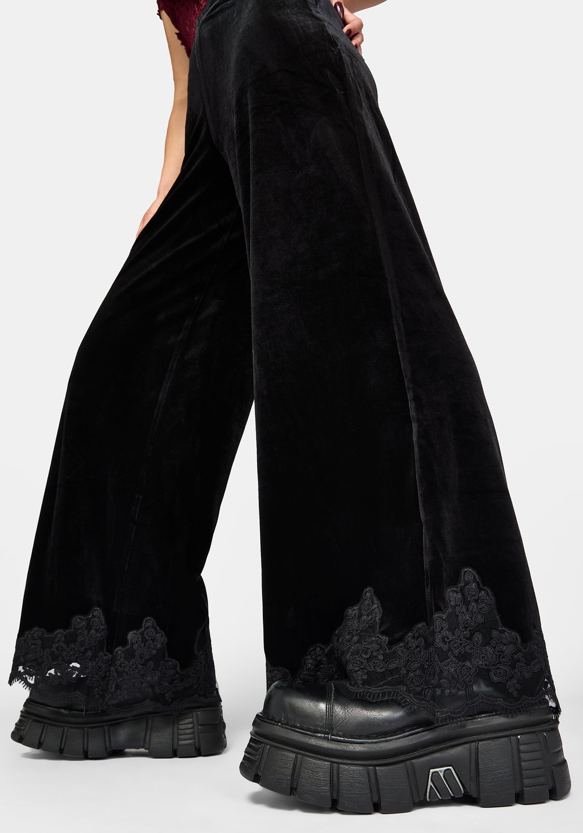 Velis Velour Wide Leg Trouser
