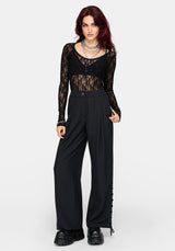 Devon Lace Up Wide Leg Trouser