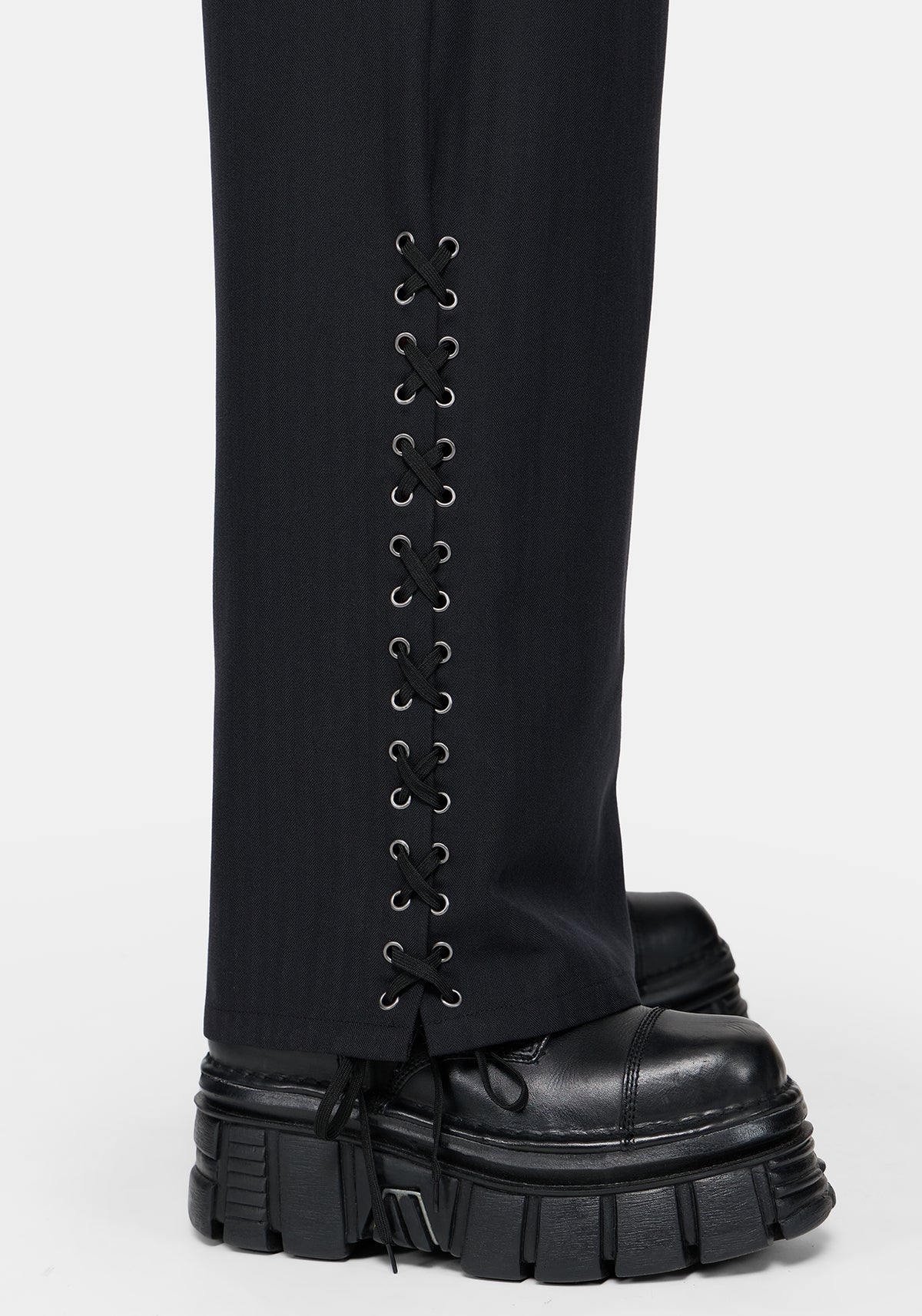Devon Lace Up Wide Leg Trouser