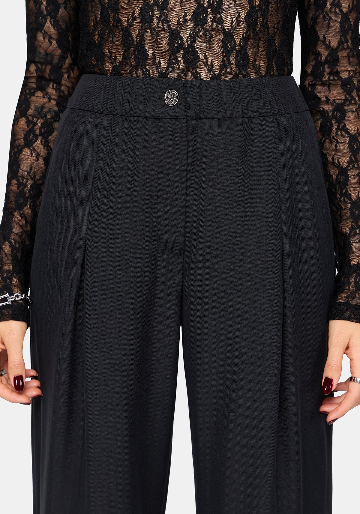 Devon Lace Up Wide Leg Trouser