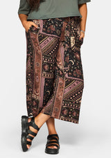 Nola Folk Patchwork Print Paperbag Culotte