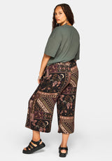 Nola Folk Patchwork Print Paperbag Culotte