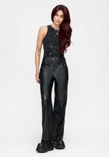 Talia Mit Nieten PU Weites Bein Hose