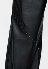 Talia Mit Nieten PU Weites Bein Hose