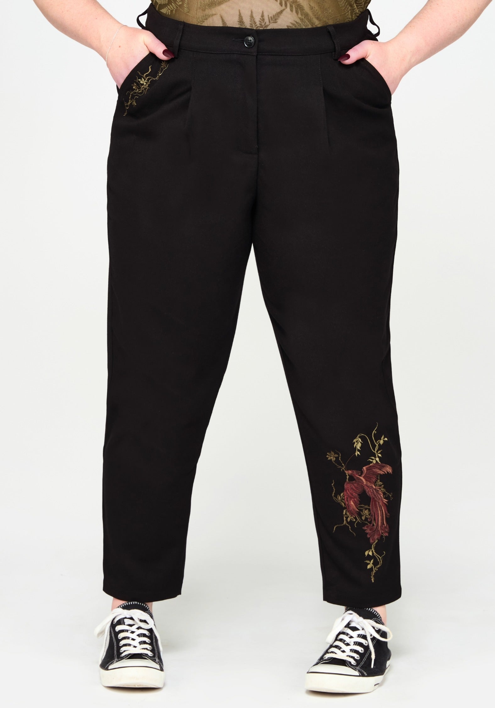 Phoenix Embroidered Tapered Trouser