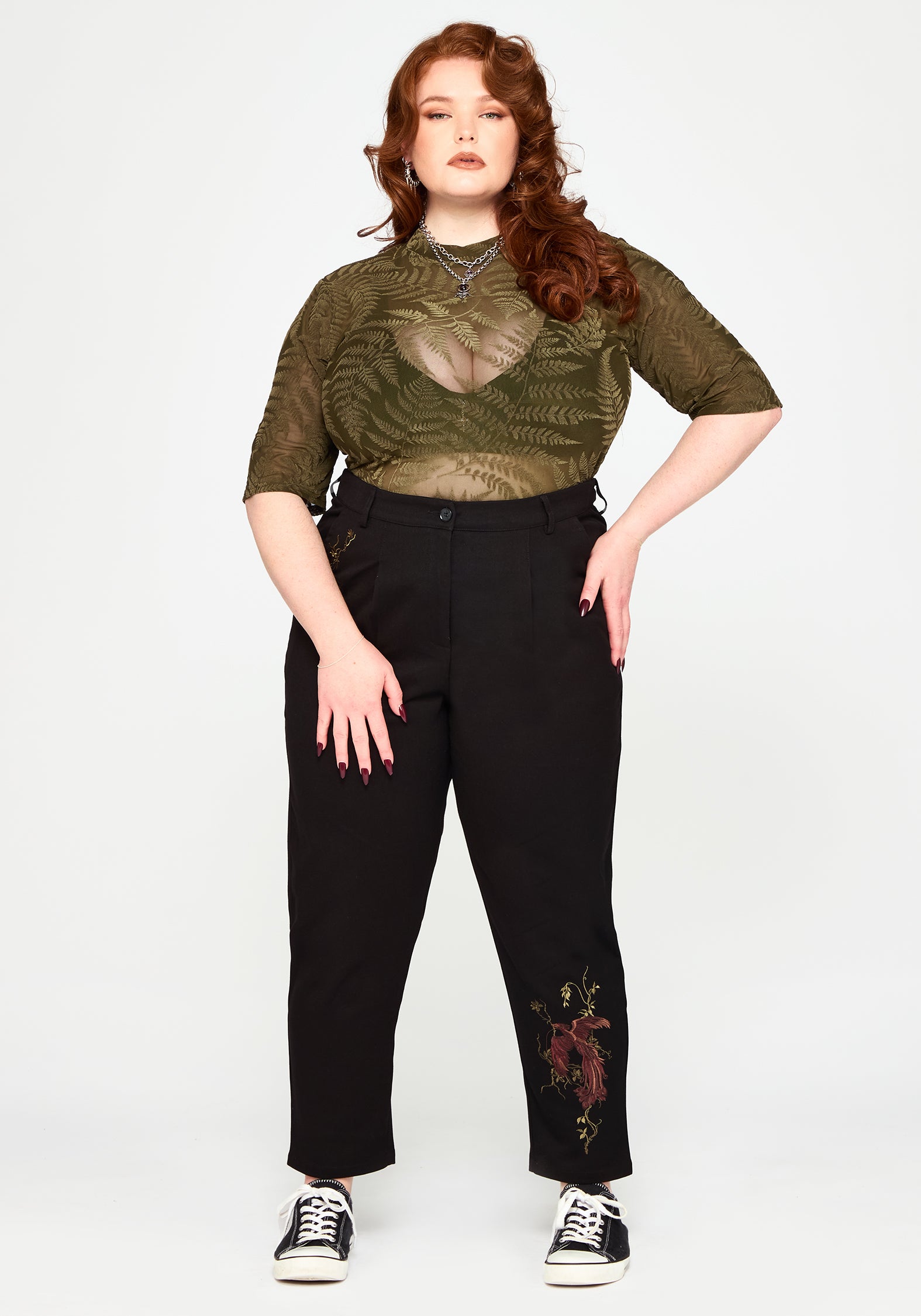 Phoenix Embroidered Tapered Trouser