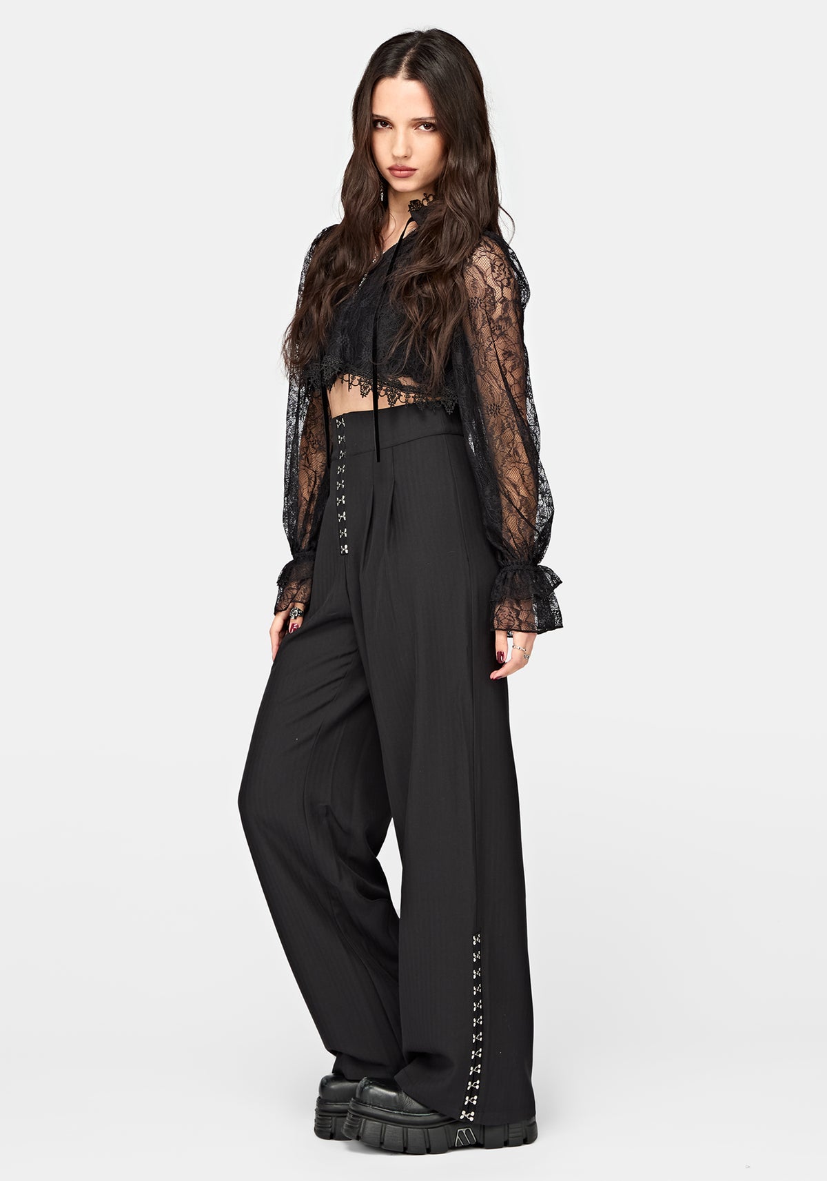 Reina Hook & Eye High Waisted Trouser