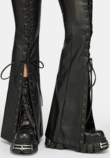 Monica PU Lace Up Trouser