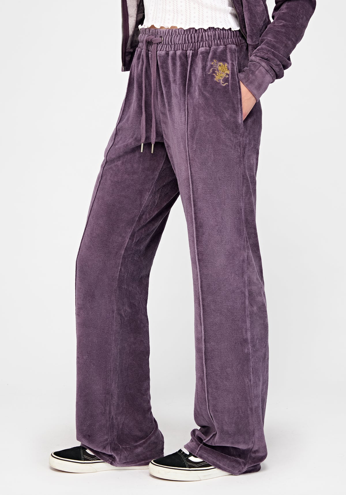 Solara Phoenix Embroidered Wide Leg Jogger
