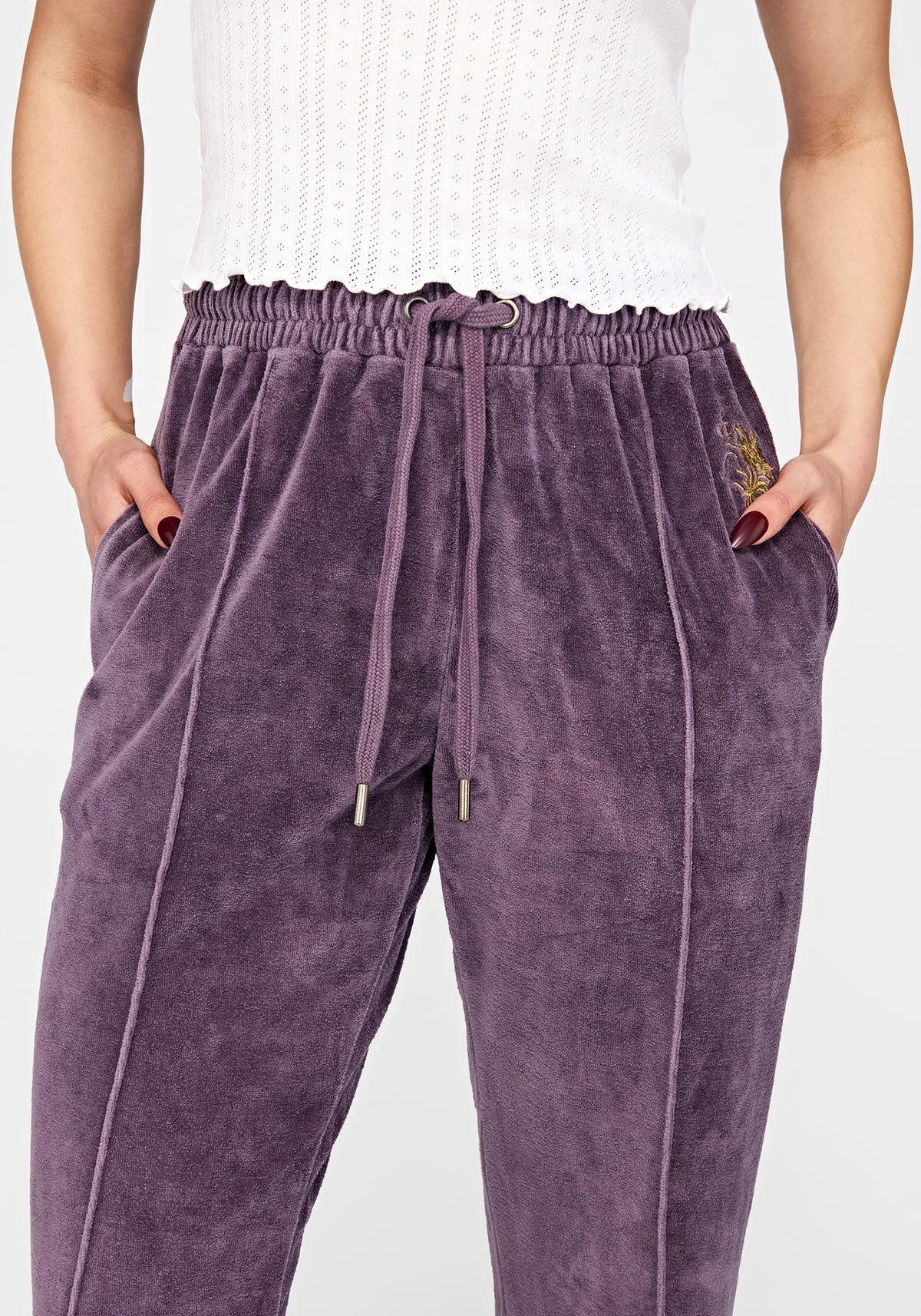 Solara Phoenix Embroidered Wide Leg Jogger
