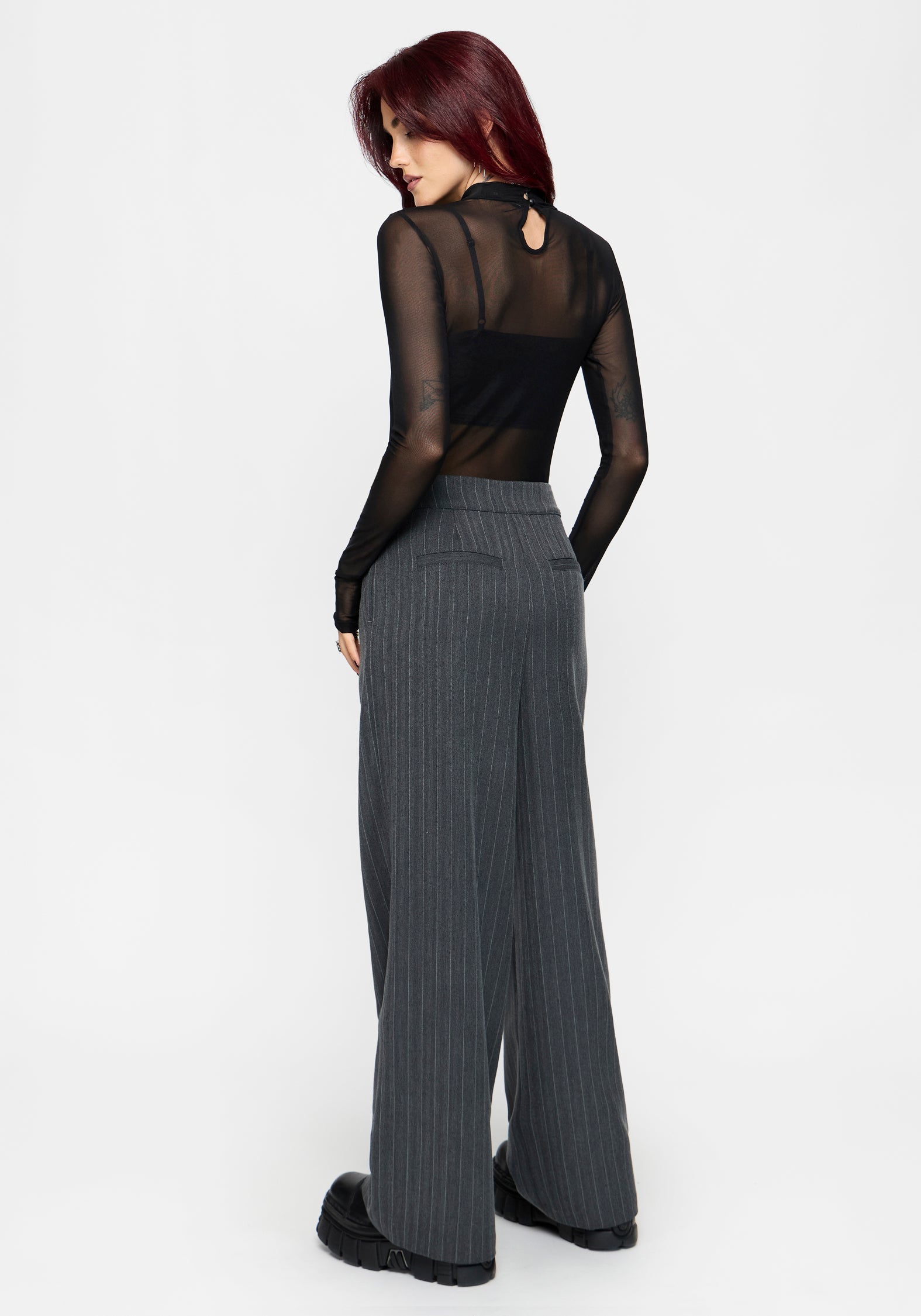 Nightingale Pinstripe Wide Leg Trouser