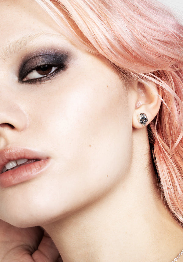 MORI SKULL STUD EARRINGS