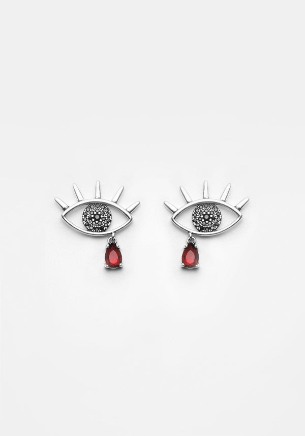 BLEEDING EYE CZ STUDS
