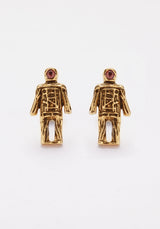 WICKER MAN STUD EARRINGS