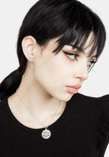 Goddess Triple Mond Moonstone Ear Niete