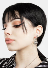 Goddess Triple Mond Moonstone Ear Niete