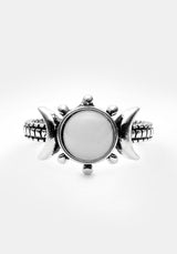 GODDESS TRIPLE MOON MOONSTONE RING