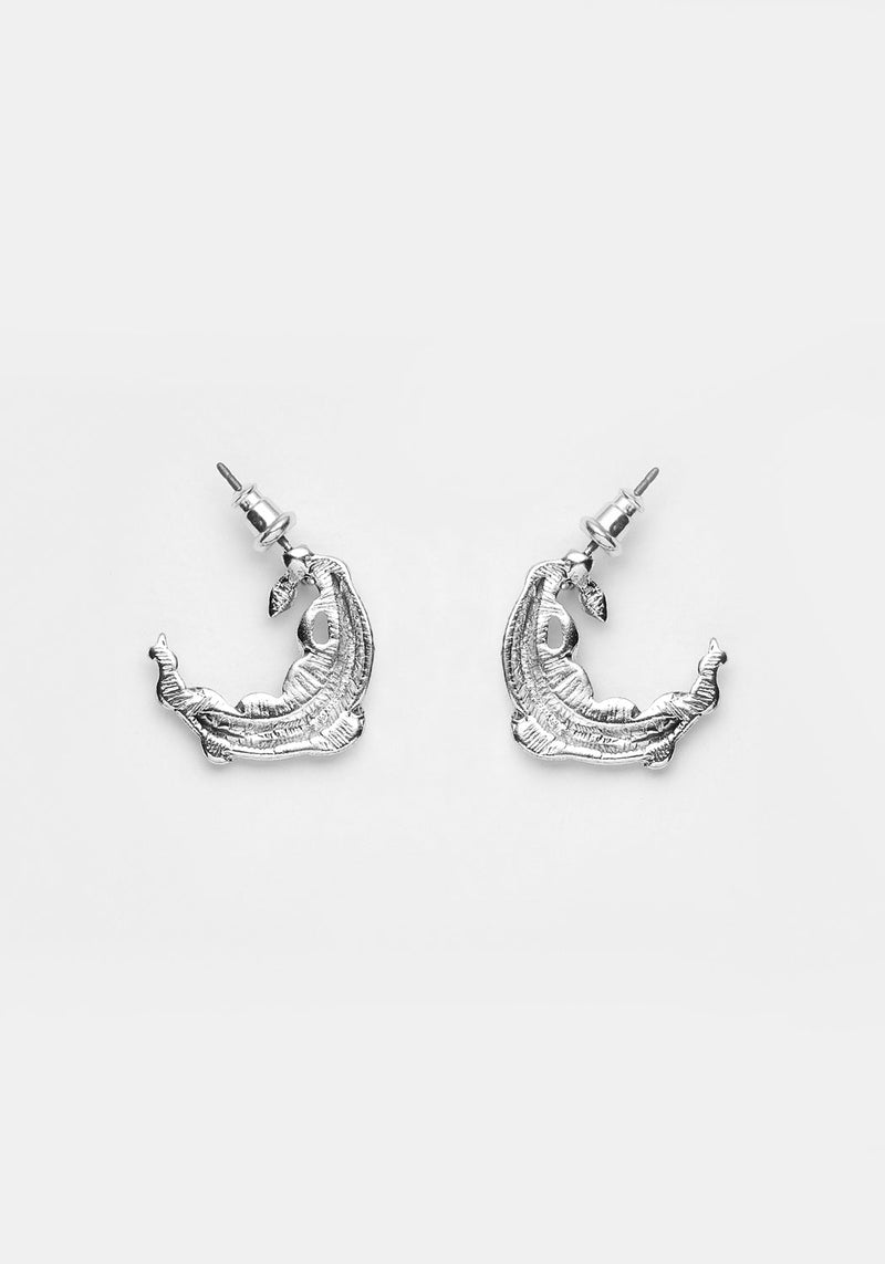 SERPENT CRESCENT MOON EARRINGS