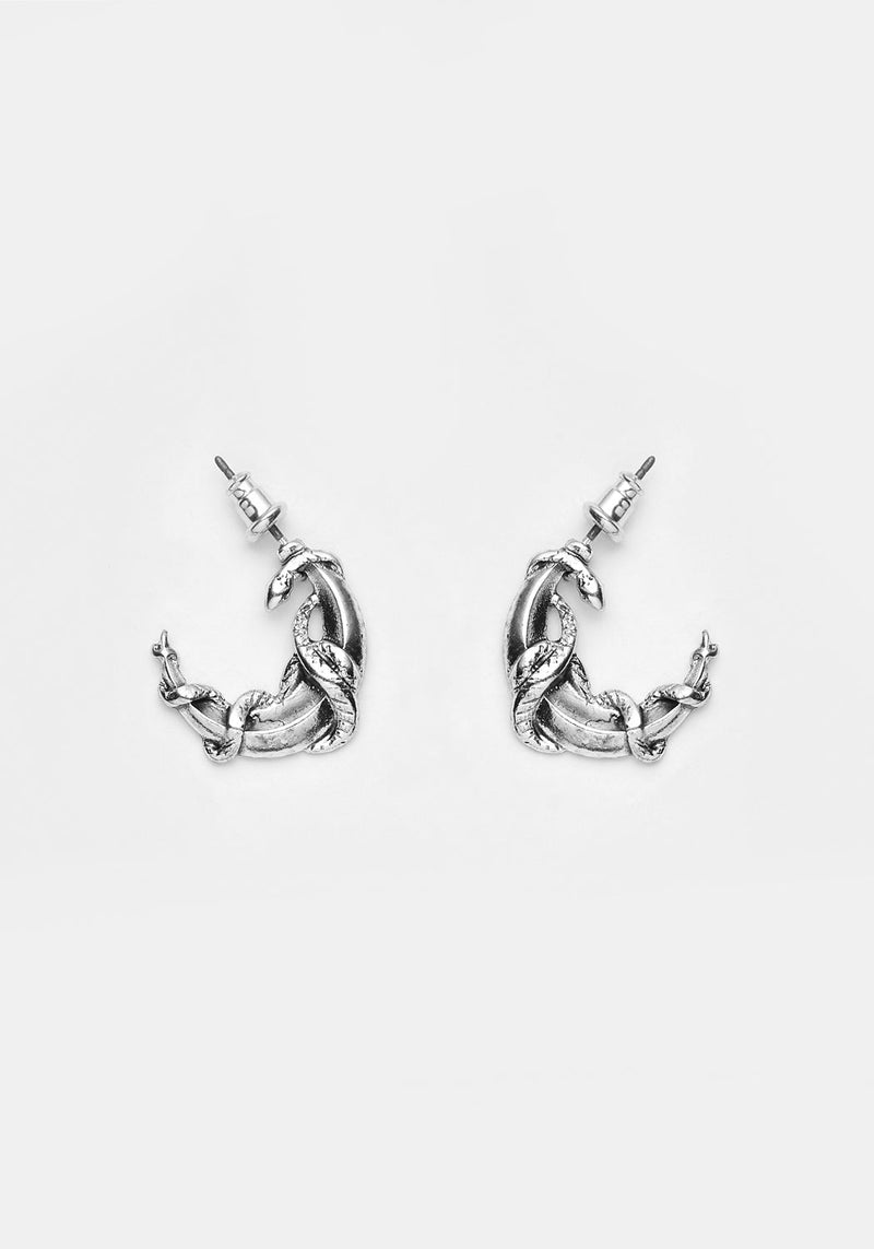 SERPENT CRESCENT MOON EARRINGS
