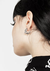 SERPENT CRESCENT MOON EARRINGS