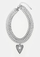 OUIJA PLANCHETTE MULTI-CHAIN NECKLACE