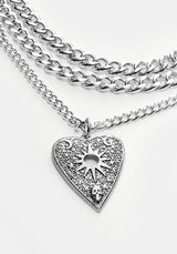 OUIJA PLANCHETTE MULTI-CHAIN NECKLACE