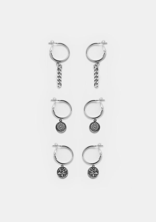OCCULT TRIPLE EARRING SET