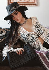 Banish Eyelet Belted Sun Hat