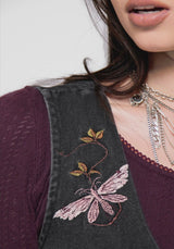 Maleah Embroidered Denim Waistcoat