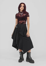 Delilah Corded Flock Bodysuit