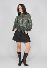 Renard Print Chiffon Shirt