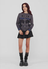 Faewood Tree Jacquard Knit Cardigan