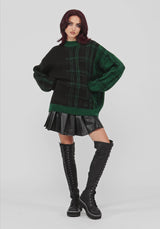 Checkmate Check Fluffy Knit Jumper