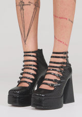 Scythera Multi Buckle Platform Heels