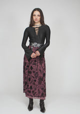 Equinox Flocked Midaxi Skirt